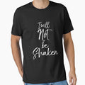 Christian Faith Quote Faithfulness Gift I Will Not Be Shaken Long Sleeve T-Shirt by wymanlynna