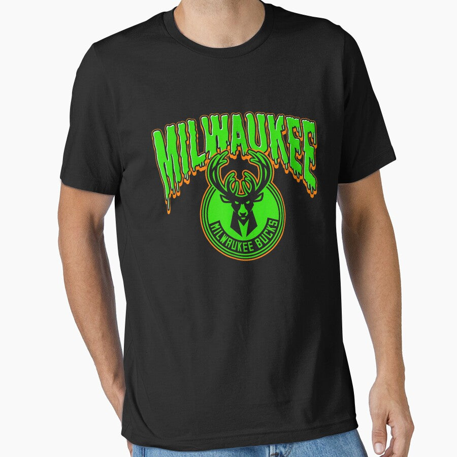 Milwaukee Bucks Halloween Scary Retro For Men Women by MerrittWe