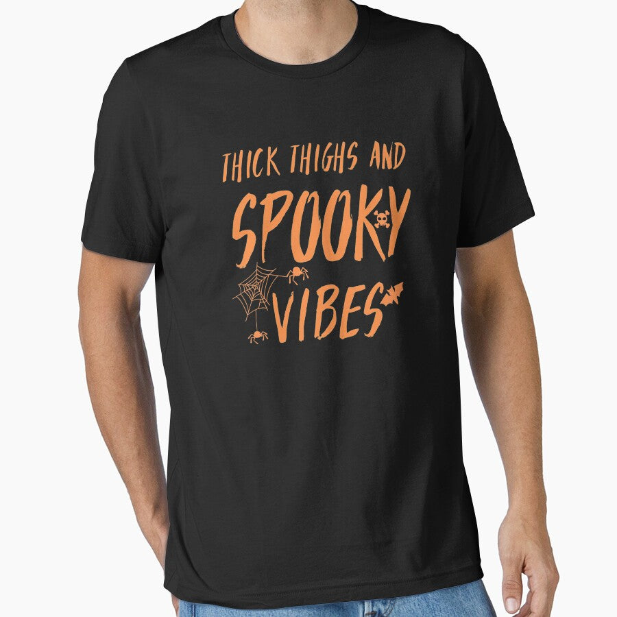 Thick Thighs Spooky Vibes, chunky thighs spooky vibes Funny Halloween by HStudioPrints