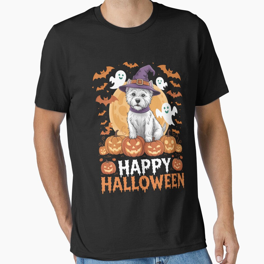 Ghost Scary Pumpkin Dog Happy Halloween by brynatshop