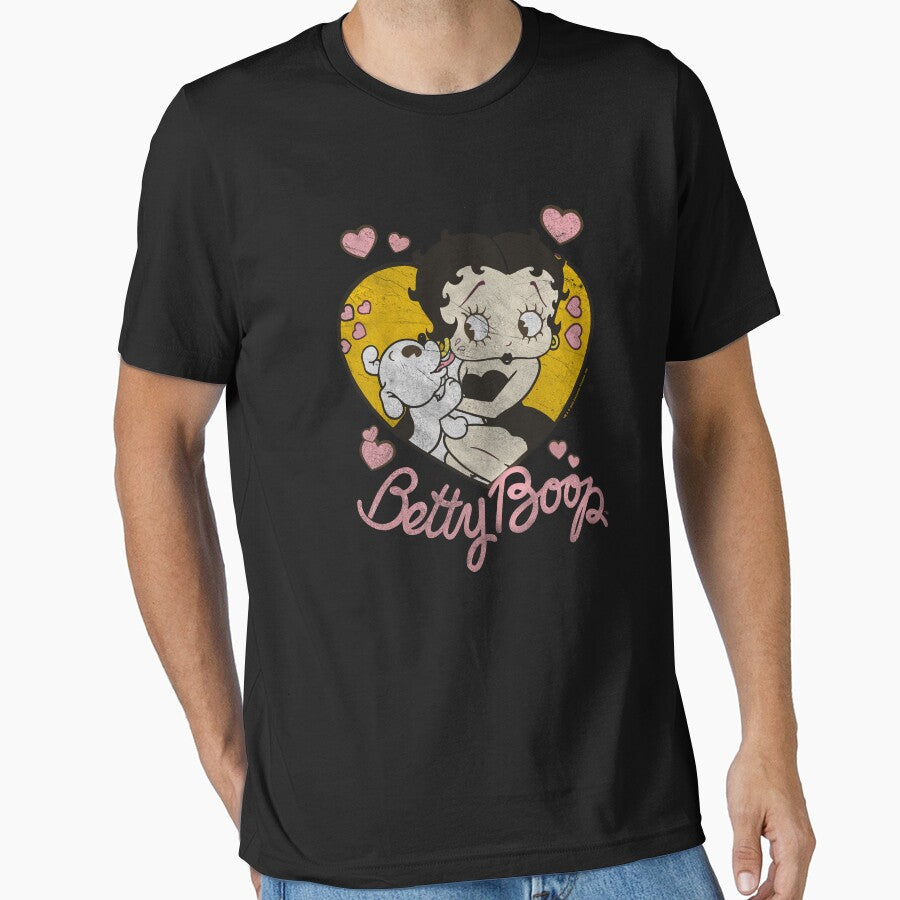Betty Boop Vintage Pudgy Love Heart Fill Poster by FifthSun