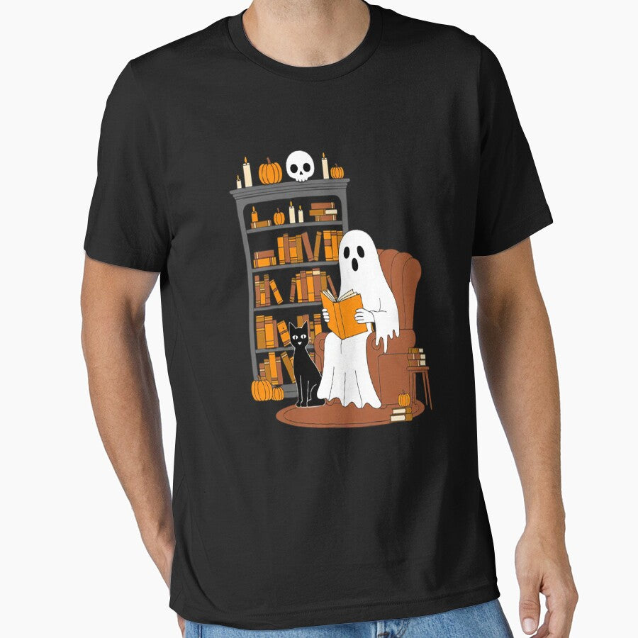 Ghost Reading Books, Librarian Ghost Halloween by NicolaMail