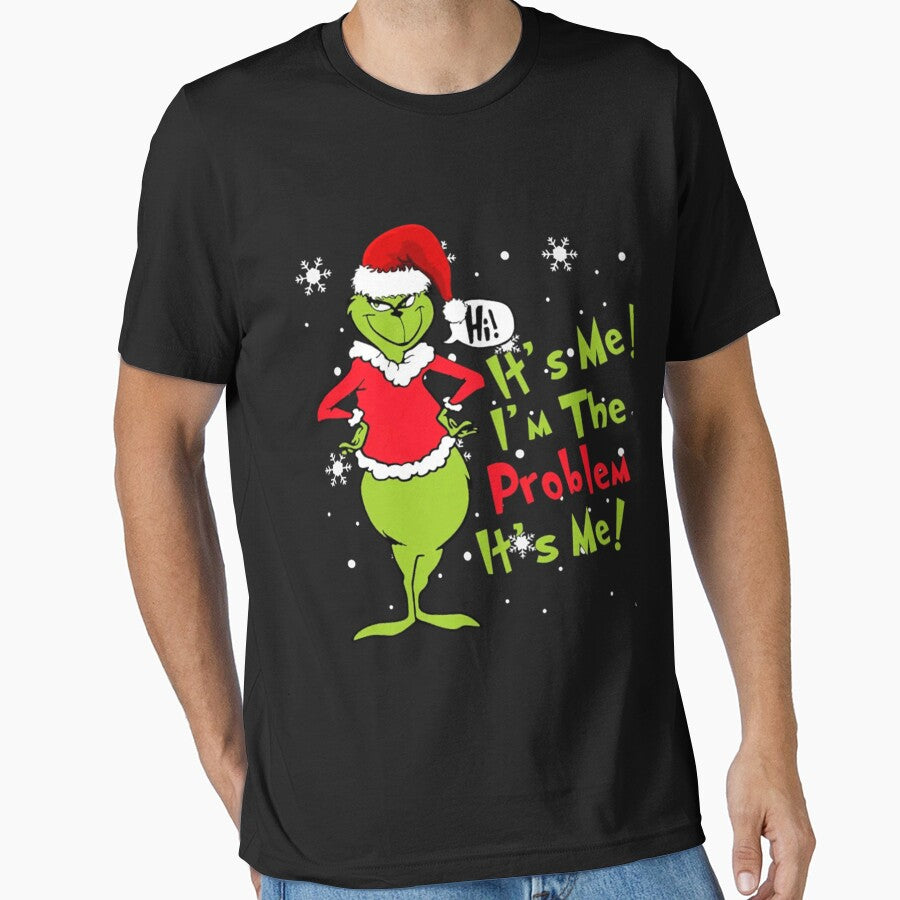 Funny Grinch Christmas Quote | It’s Me I’m The Problem Holiday Parody Design by Ariella Whitney
