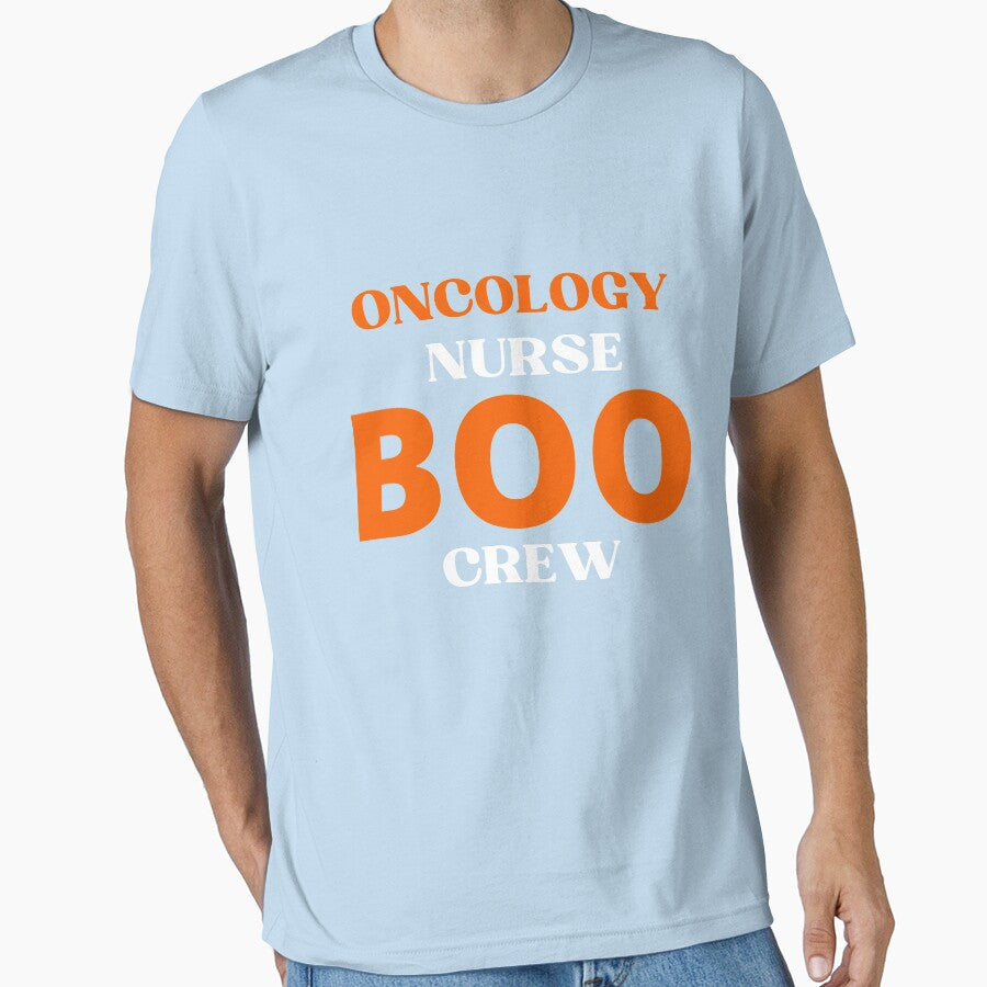 ONCOLOGY NURSE BOO CREW ESSENTIAL T-SHIRT by Luckydoe1