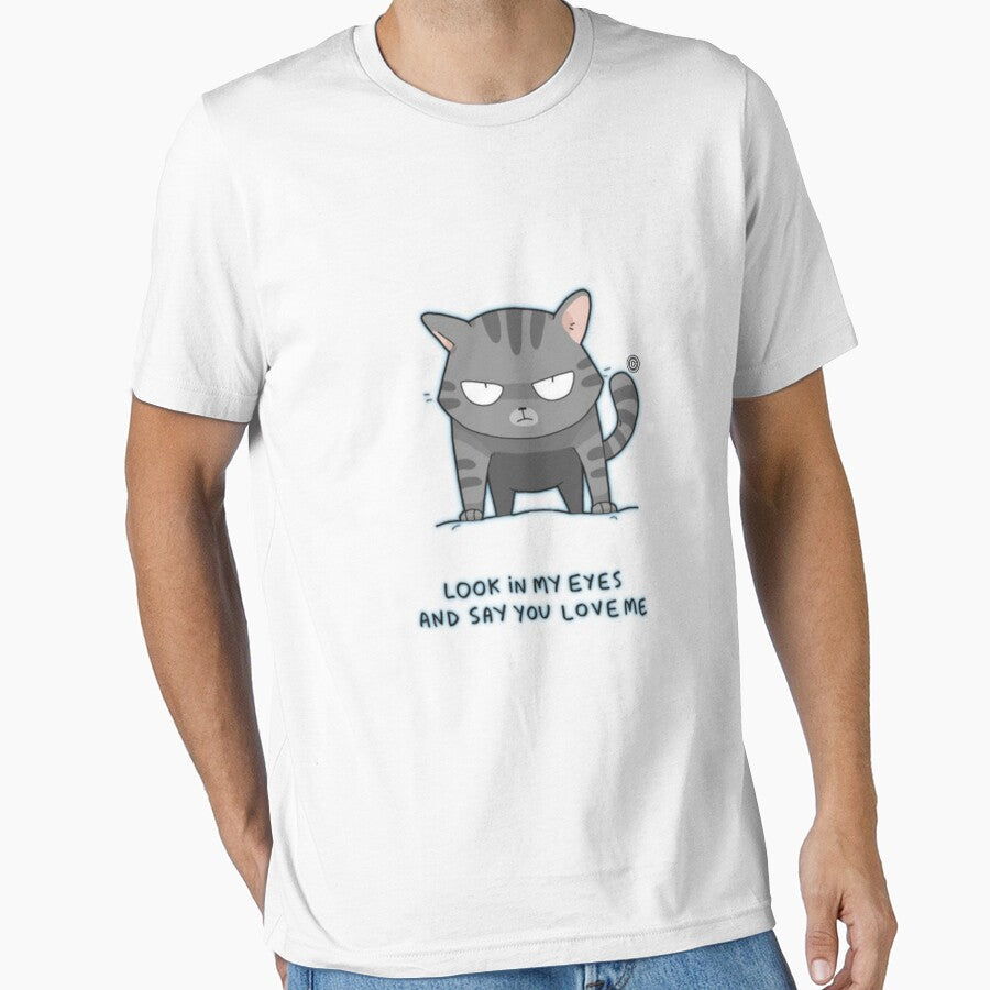 Cat says hey! Iook in my eyes and say you love me by HFRATELLO