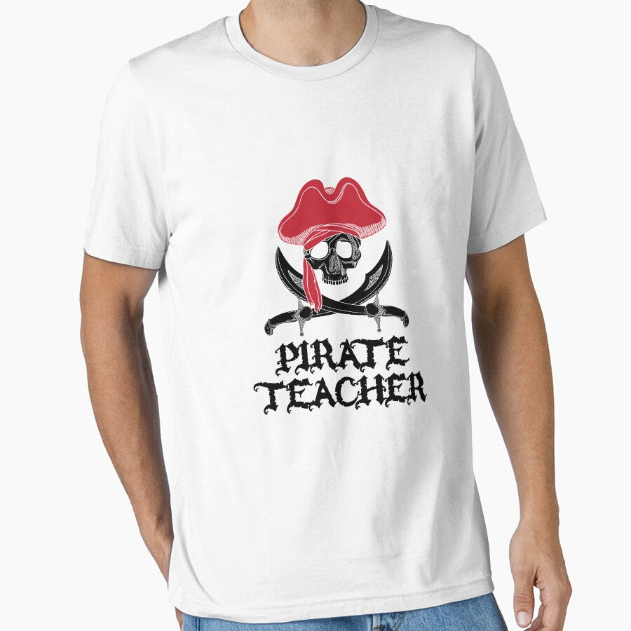 Pirate Teacher-Jolly Roger Skull Crossbones Halloween by miracletee