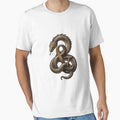 Gothic Serpent & Ampersand Mystical Dark Academia Art & Fantasy Snake Illustration by Tofimo