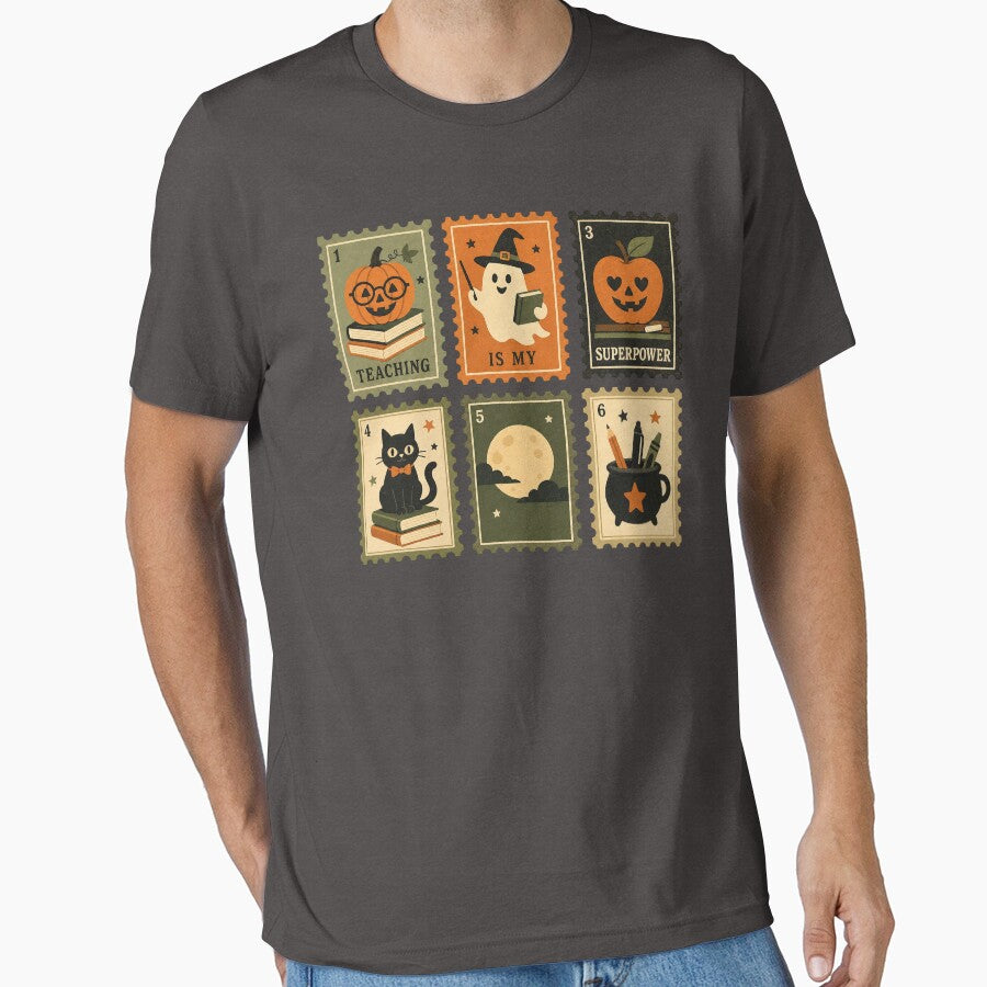 Retro Halloween Teacher - Teaching Is My Superpower by Graphic Vibe Designs