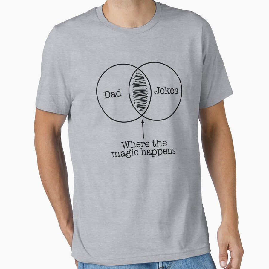 Dad Jokes Venn Diagram - Funny Father's Day by MeCoolCat