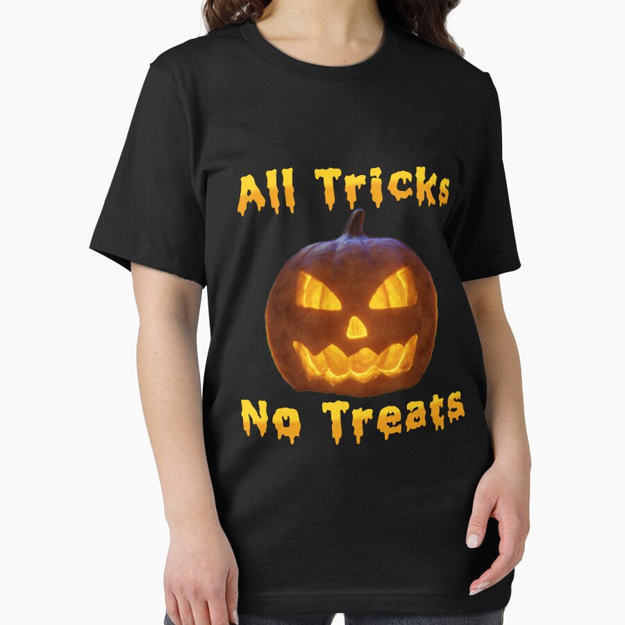 All tricks no treats Halloween jack-o-lantern by Brad Chambers