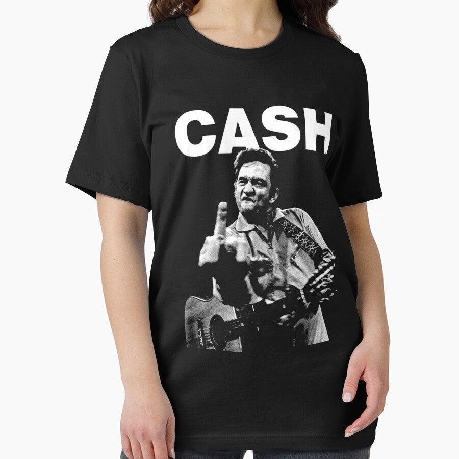 Johnny Cash - Middle Finger Vintage by cynthiabrunner