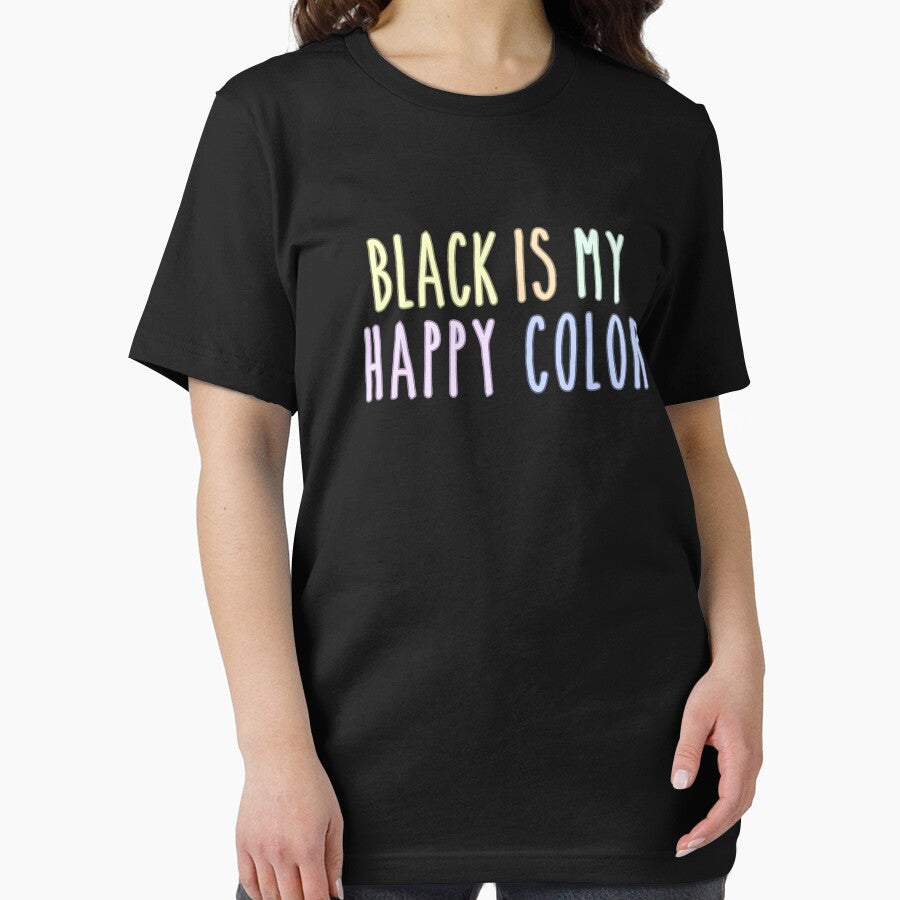 Funny Pastel Goth Gift Aesthetic Black Is My Happy Color by MintedFresh