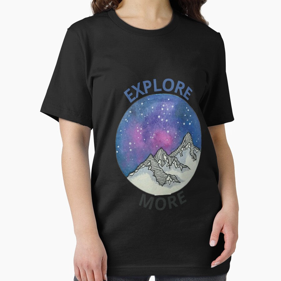 Explore More Minimalist Mountains Hiking Hiker Rock Climbing V-Neck by Dazzling15