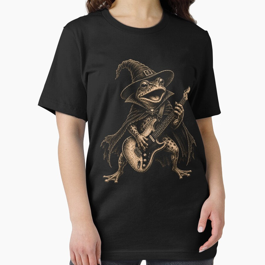 Halloween frog Playing Electric Guitar Funny Dog by Kladhadredo