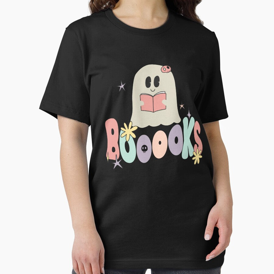 book lover kawaii spooky reading halloween groovy pastel 90s vintage by TNwandesignart