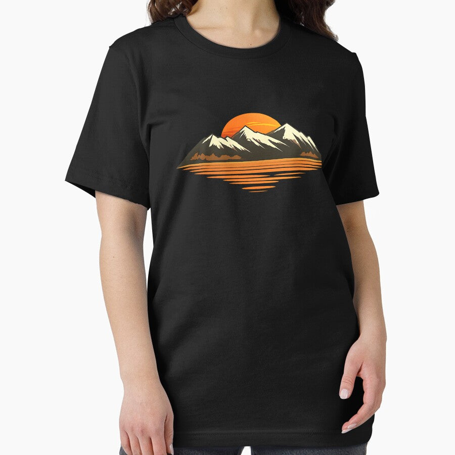 Mountain Sunset Landscape Nature Minimalist Camping Fans by BornBorn