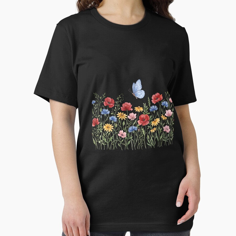 Wildflower Garden Butterfly Floral Nature Lover by SofenArt