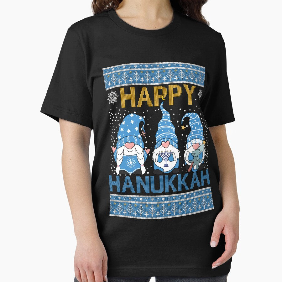 Happy Hanukkah Gnome Gnomies Menorah Pajama Ugly Sweater by mrxova