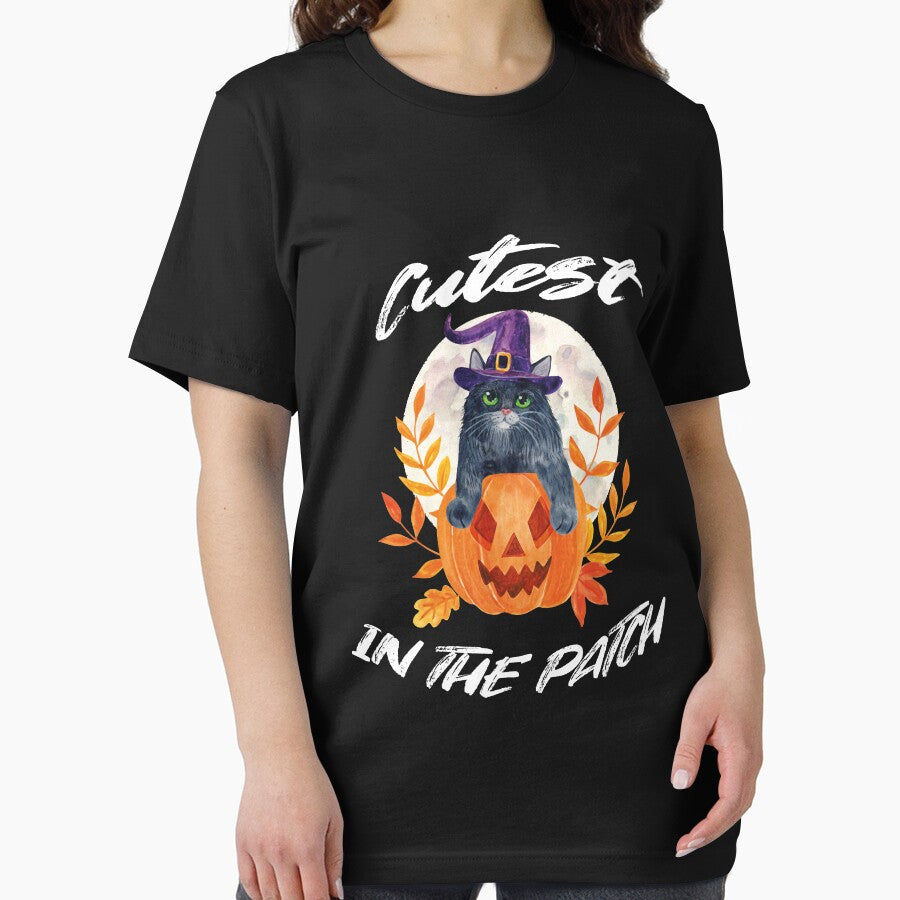 Cutest Pumpkin in the Patch Shirt,Cute Pumpkin Cat GIFT FOR WIFE MOTHER-HALLOWEEN ILLUSTRATION by justbejoker