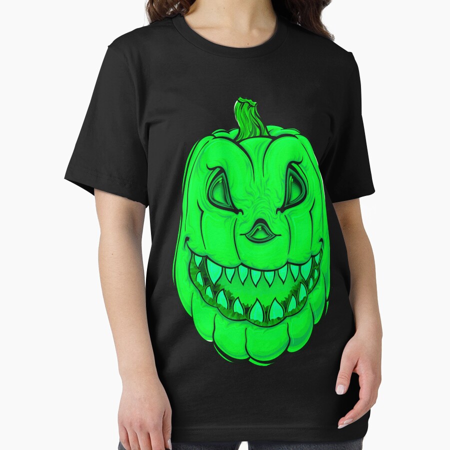 Green Scary Pumpkin, Halloween Pumpkin by Dven-Clothes