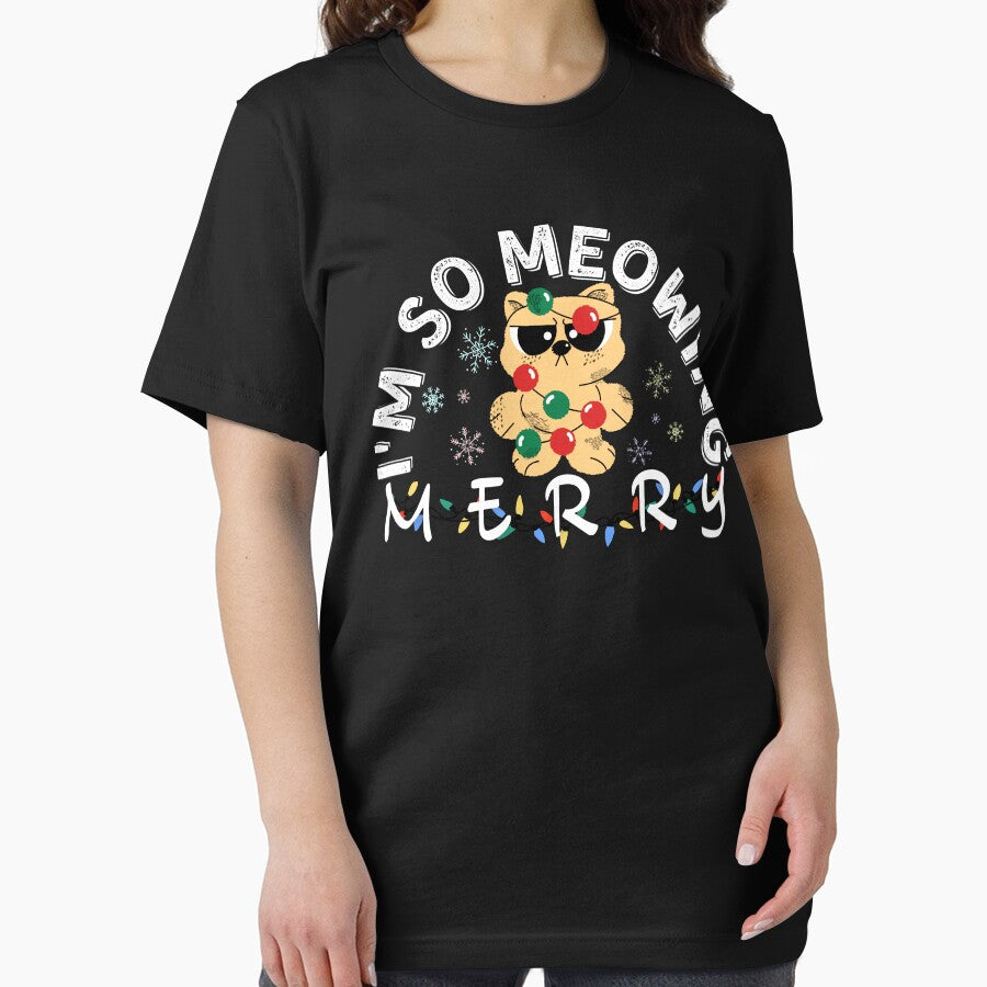 I'm So Meowing Merry. Cute Funny Christmas Cat Meme for Christmas Holidays by FunnyCatsFam