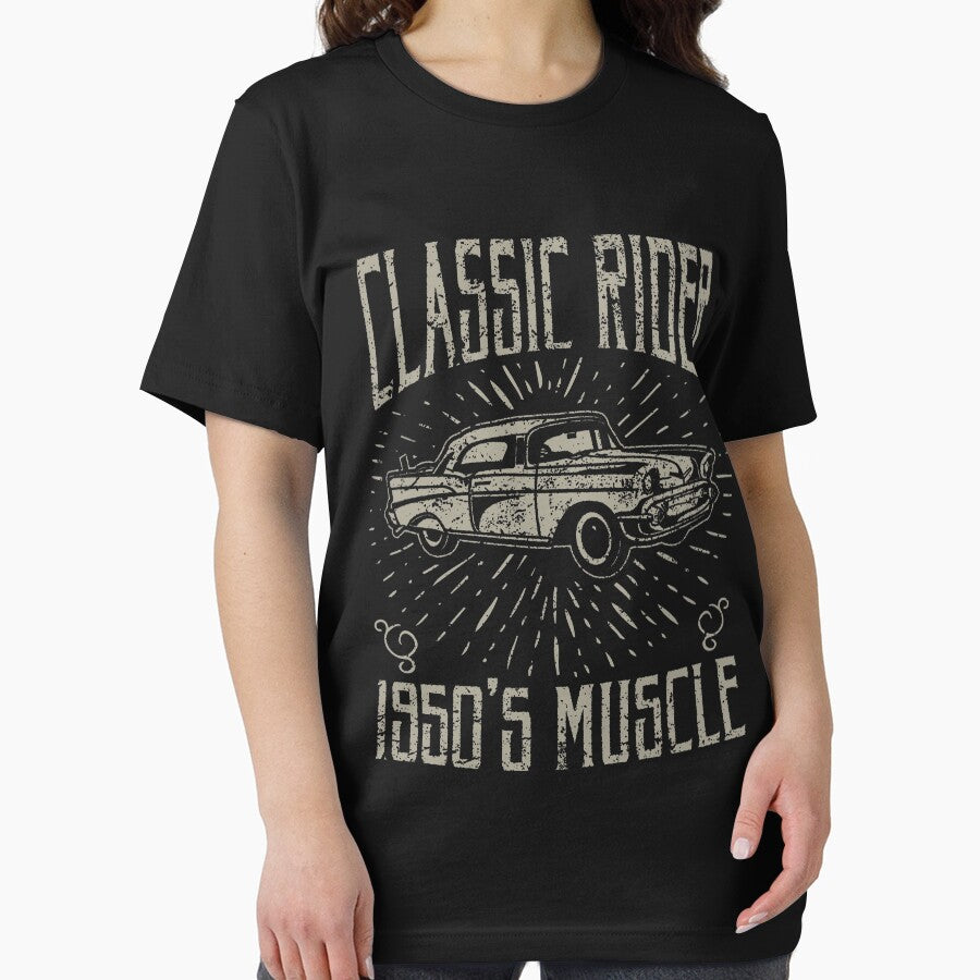 1950s Muscle Car Retro Vintage Distressed Design by JakeRhodes
