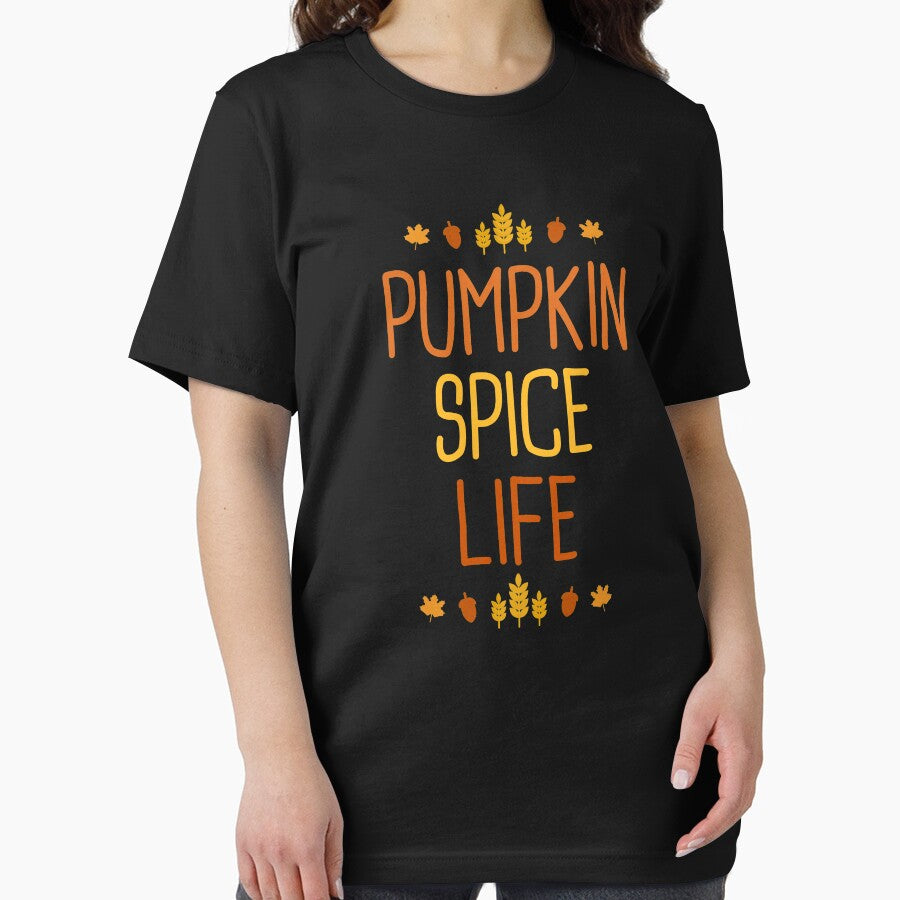 Pumpkin Spice Life T-Shirt Fall Autumn Farm Colors Leaf by 14thFloor