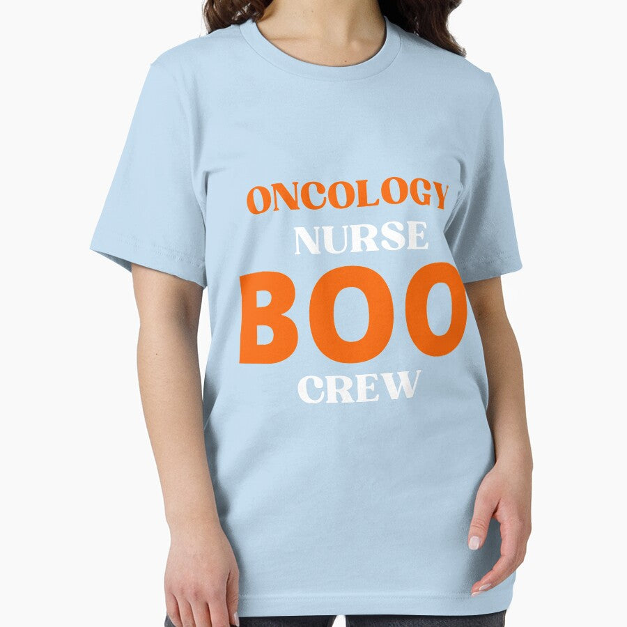 ONCOLOGY NURSE BOO CREW ESSENTIAL T-SHIRT by Luckydoe1