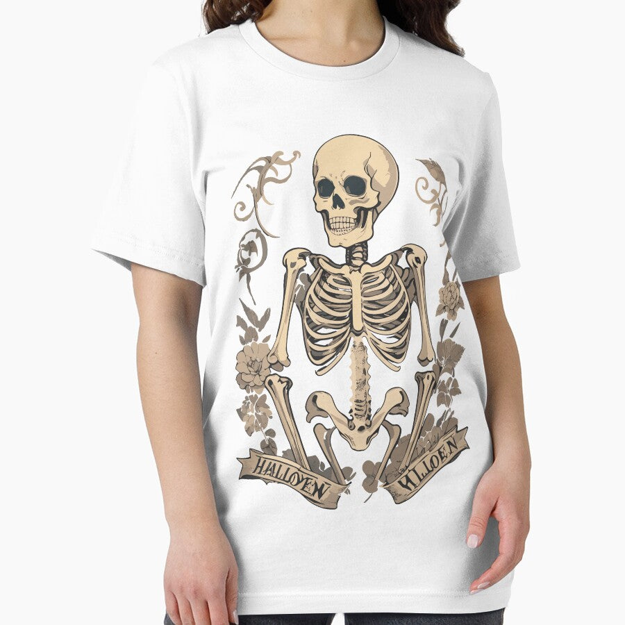 Vintage halloween skeleton t-shirt by Sesame1195