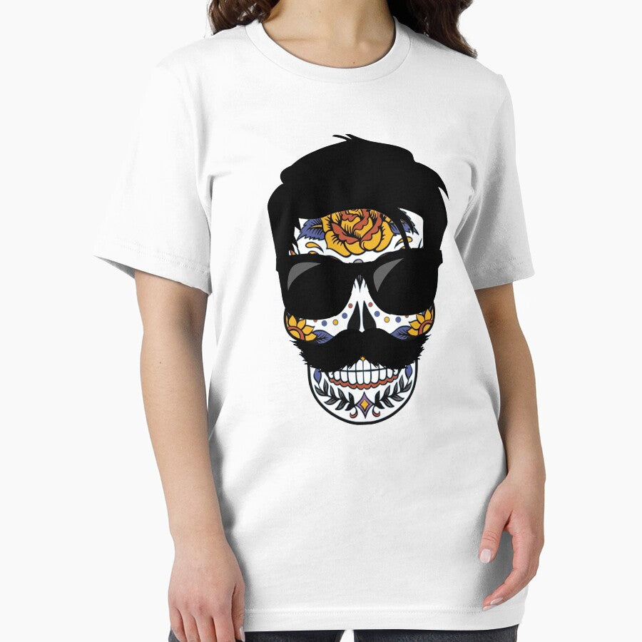 Sugar Skull With Mustache And Sunglasses by BellaVille