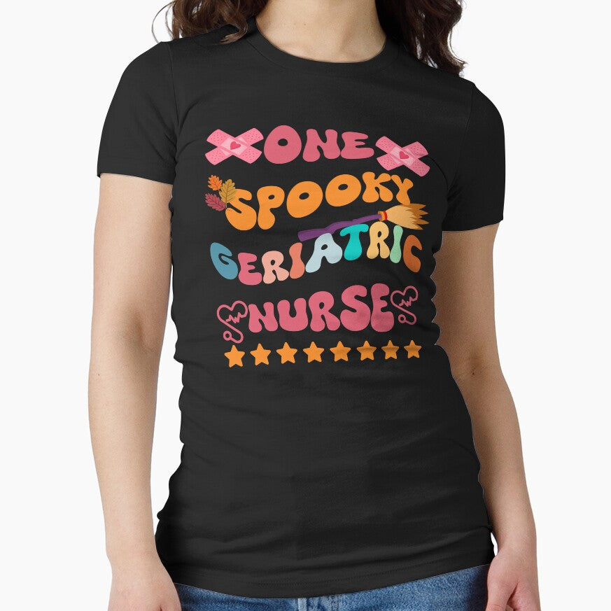 Geriatric Nurse - One Spooky Geriatric Nurse - Funny Halloween for Geriatric Nurse by TheInkyOwl-TIO