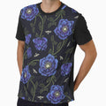 Midnight Hellebore Flower Pattern by Midnight Coffee