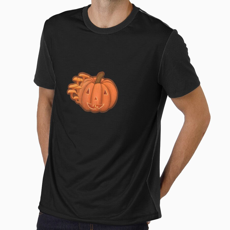 Mushroom Covered Jack o’ Lantern Pumpkin by seeliecastle