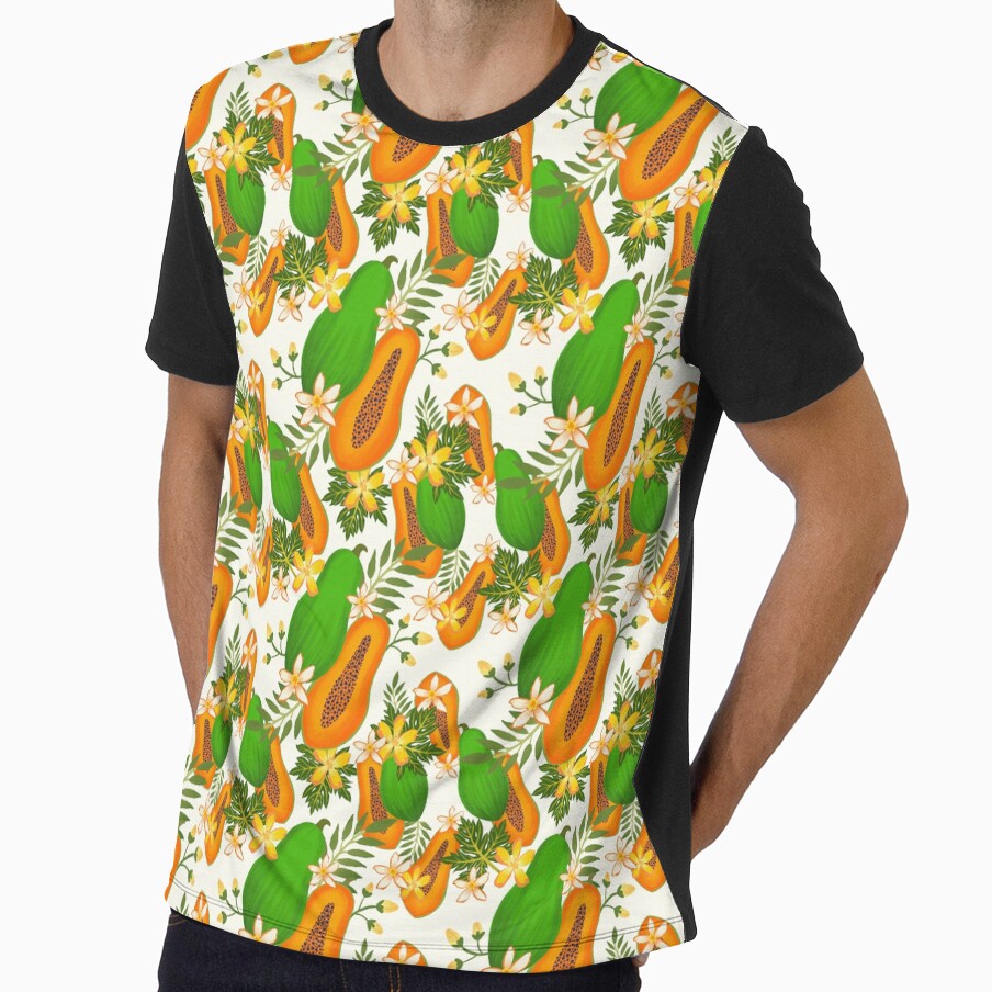 Tropical summer papaya by ThiwaArtbyHeart