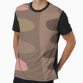 MCM abstract shapes - warm brown and soft pink by JMgraphic