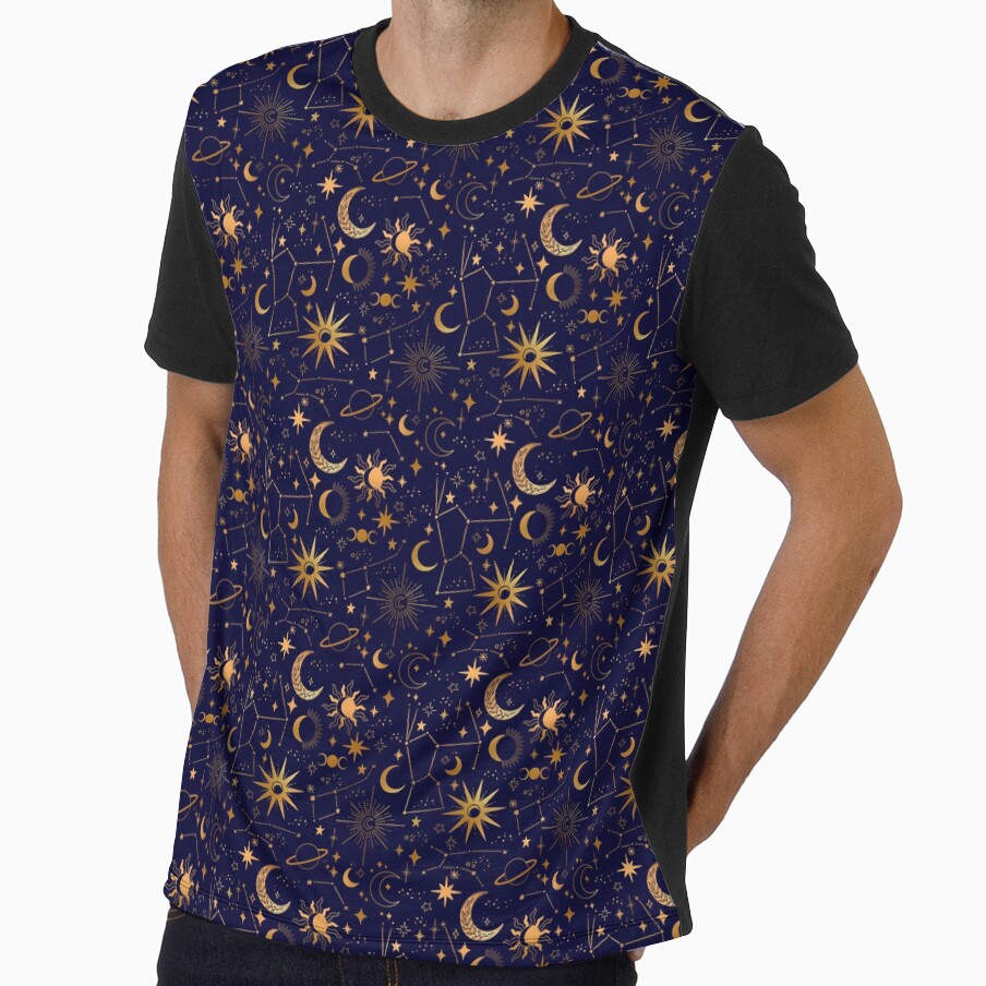 Celestial Pattern - Golden Glow by Amy-Illustrates