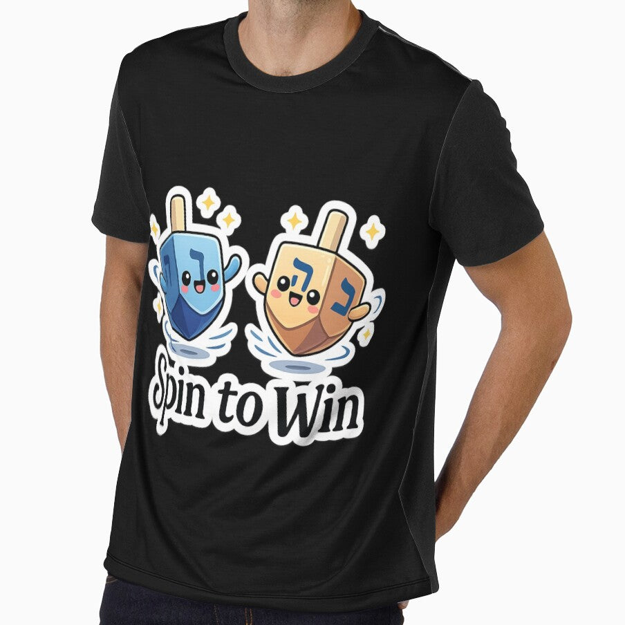 Spin to Win - Cute Dreidel Hanukkah Jewish Holiday Gift by PunchDrop