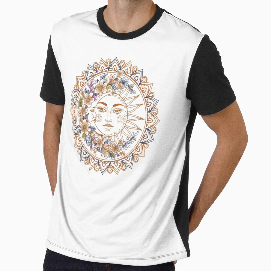 Sun and Moon Mandala Floral by Madhav Creations Studio