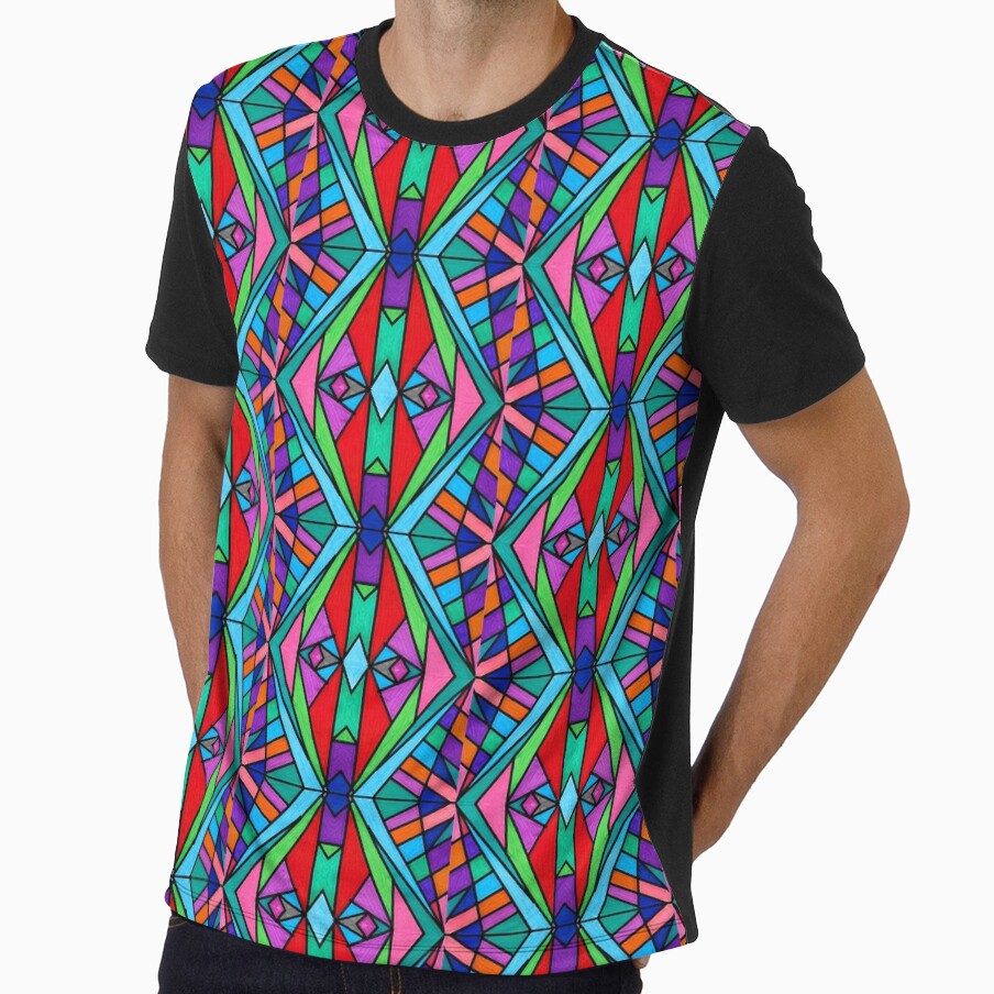 Radiant Convergence | Geometric Kaleidoscope in Jewel Tones by Singing Life's Chords Studio