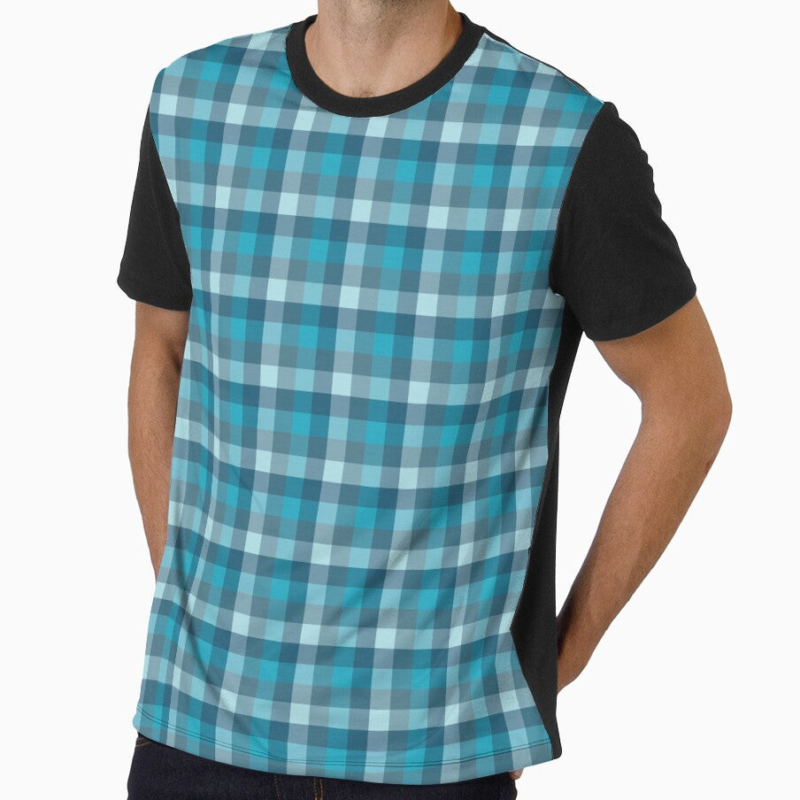 Blue Hues Plaid Pattern by iCraftCafe