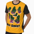 Boo Sheet Black Ghosts Green and Pink Highlights Funny Halloween Graphic Tee Shirt and Laptop Sticker Design by Zeesdesign on Redbubble by ZEESDESIGN