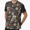 Gothic Skulls and Flowers Pattern by JenArtish