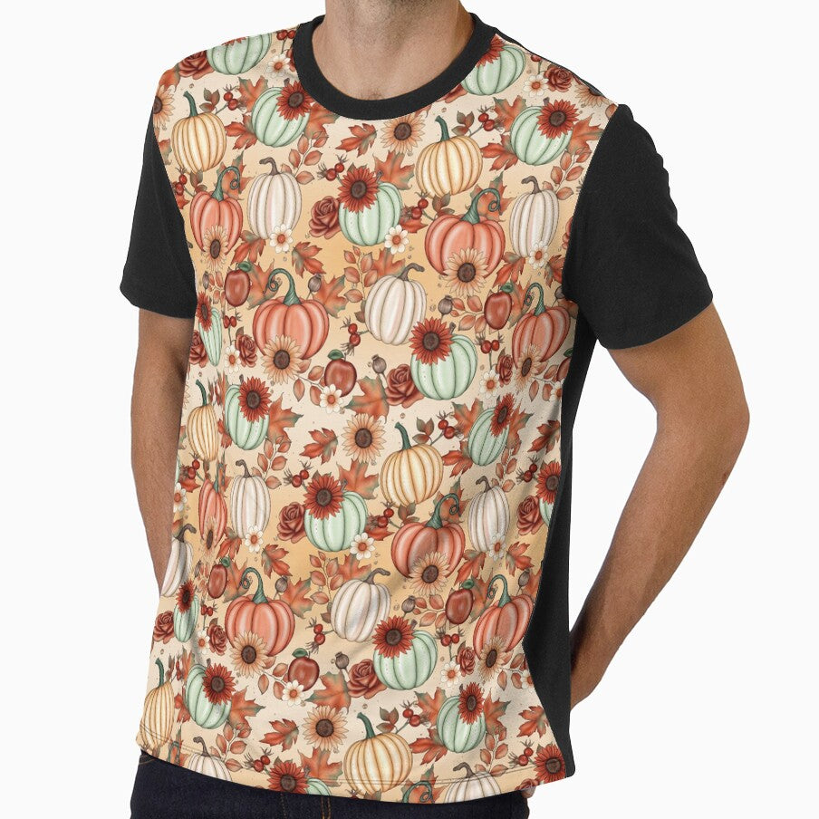 Floral pumpkin autumn pattern by GCarradice