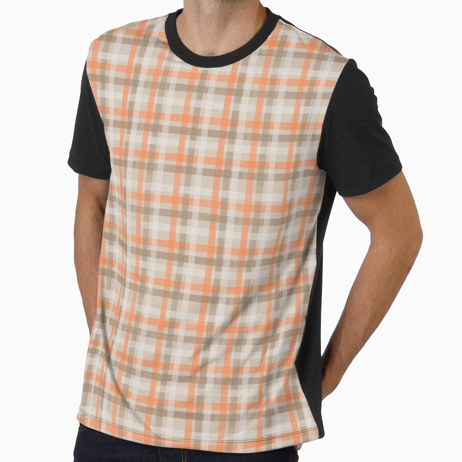 Pumpkin Orange and Wheat Plaid by JaygiesDesign