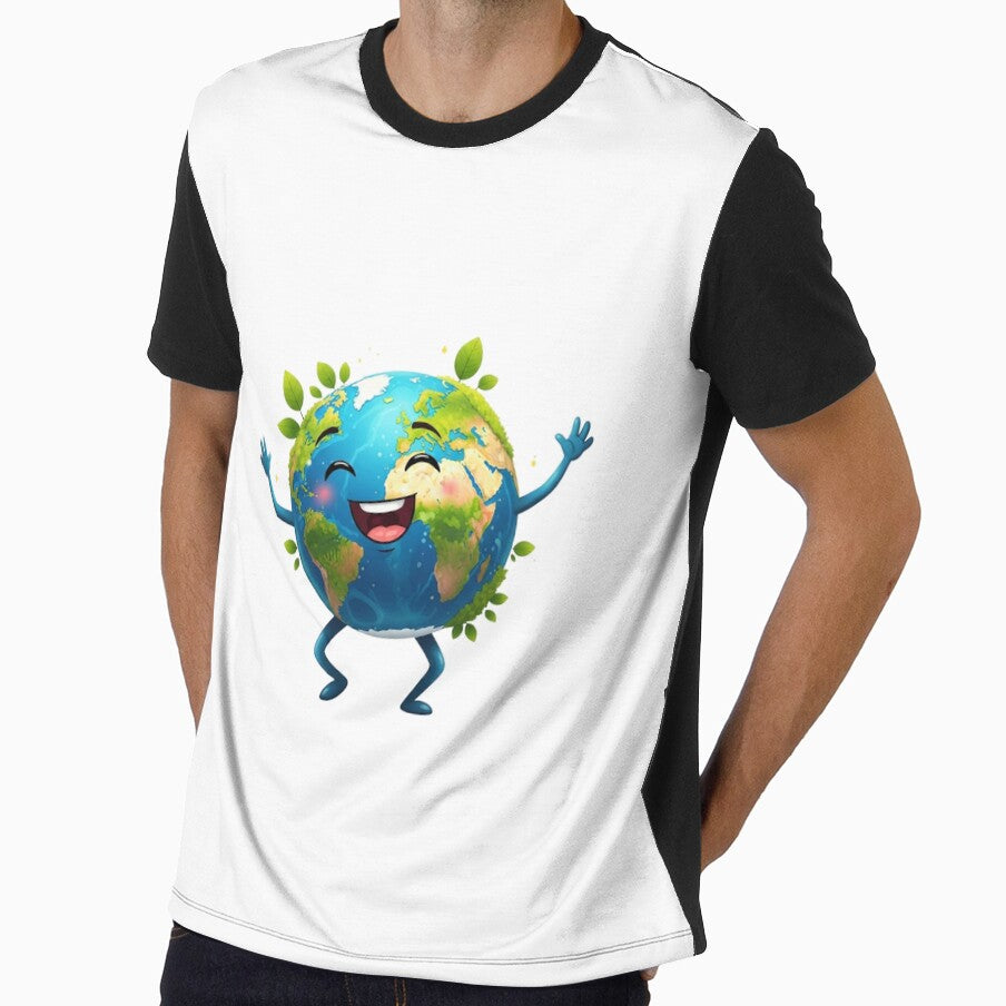 Eco-Happy Earth: Cheerful Guardian of Sustainable Joy by StickVerse by Owais