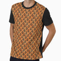 Vintage Distressed Orange and Black Halloween Damask Pattern by LouieVanille