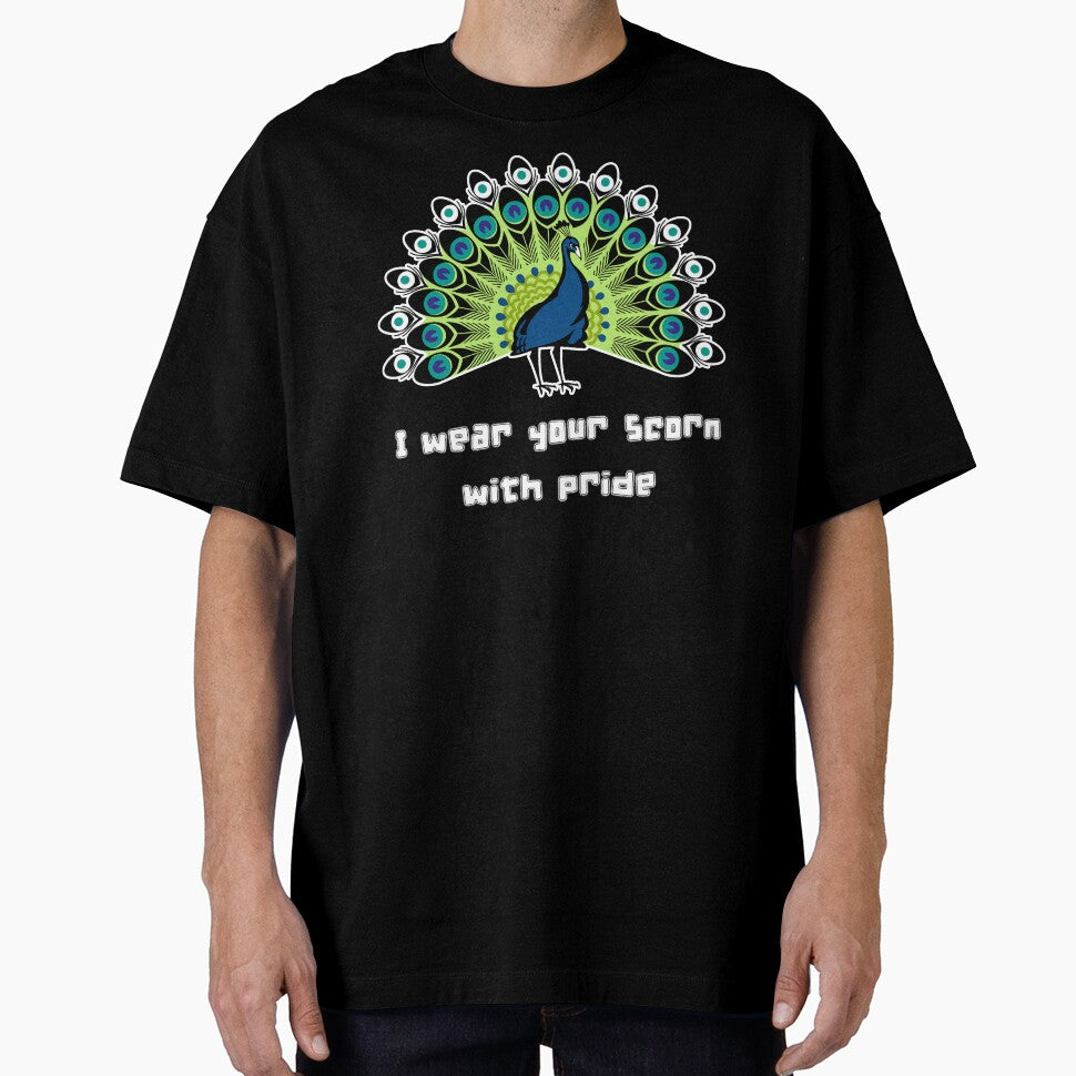 I wear your scorn with pride (peacock) by SolidEarthArt