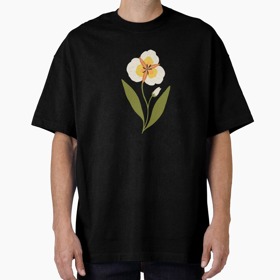 Trailing mariposa lily flowers - Pastel teal by Illustrated by Nat