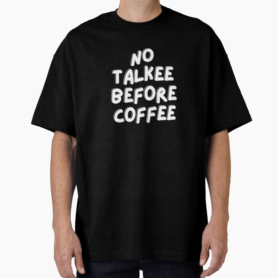 No Talkee Before Coffee Stickers by Paper Hearteu