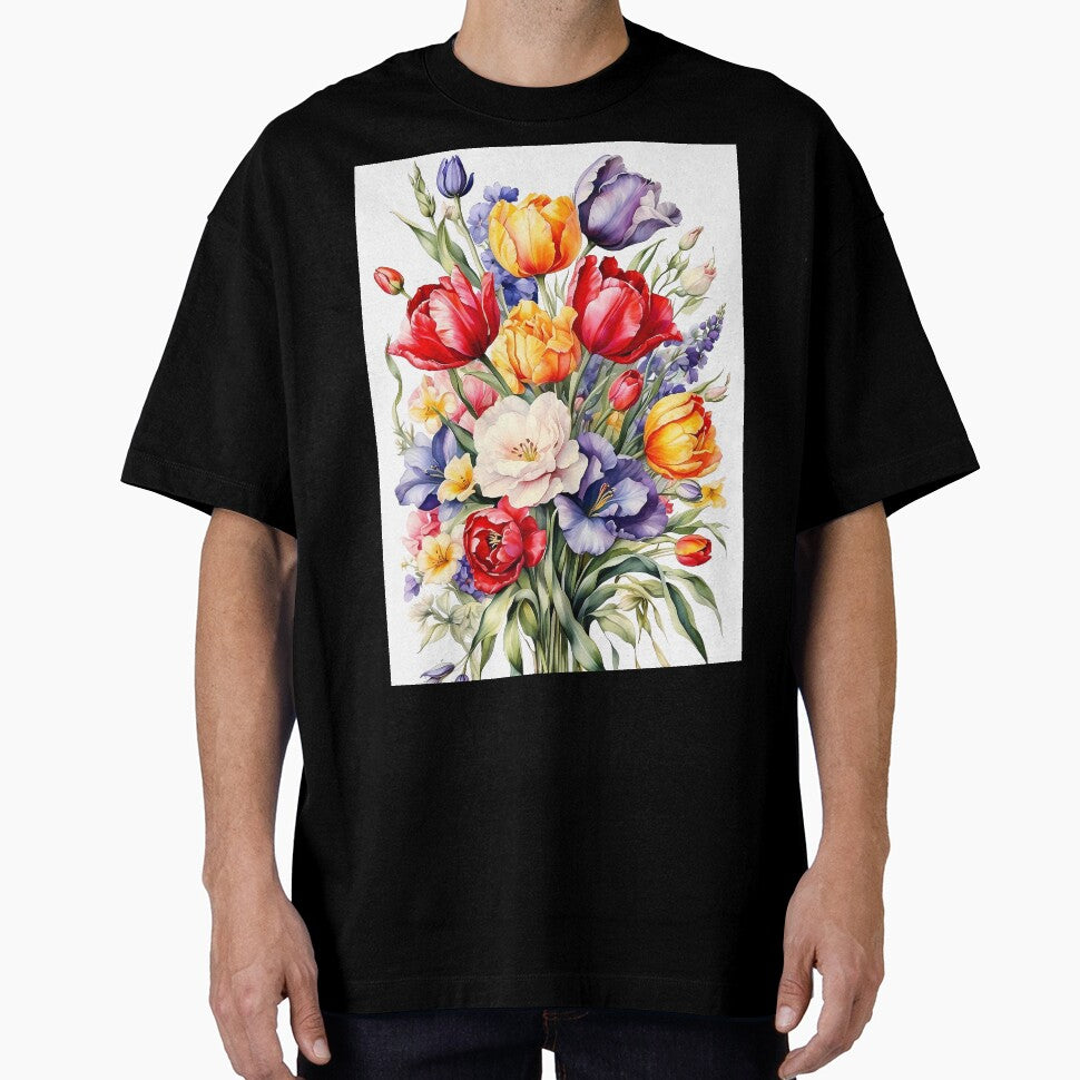 Ethereal Symphony: Tulips, Irises, Lisianthus, and Stock Bouquet by Chicandcool